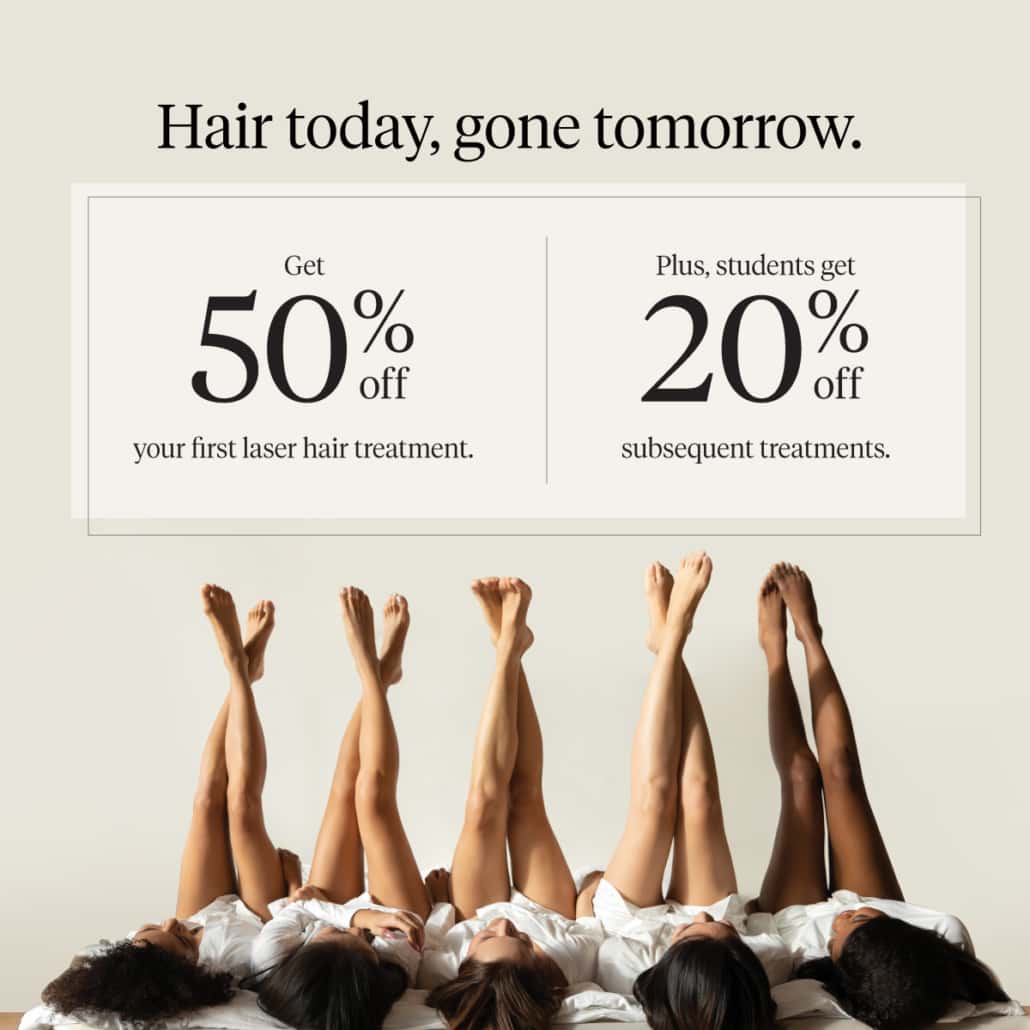 50% off 1st laser hair removal