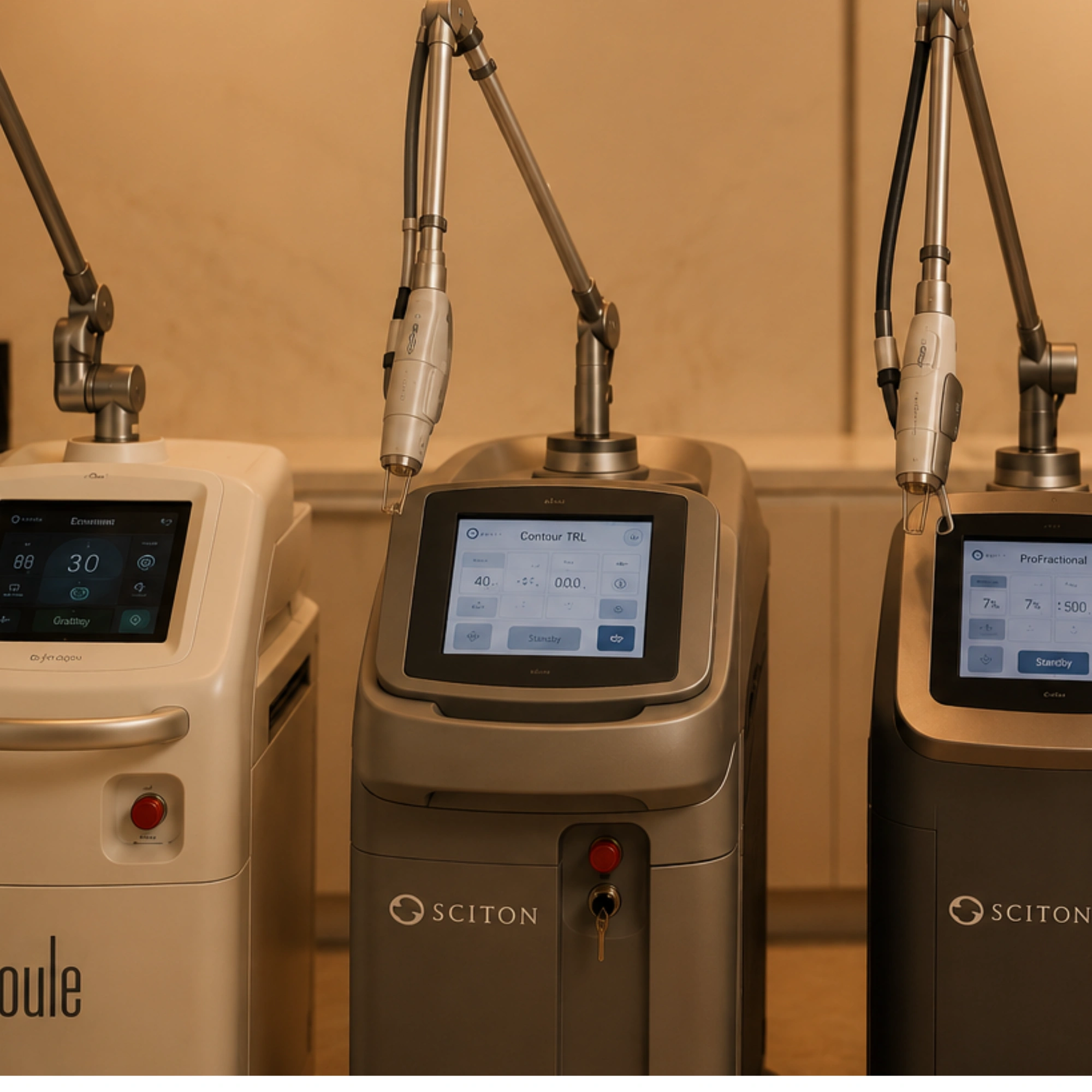 Sciton ablative laser resurfacing systems, including Contour TRL and ProFractional technologies, used for advanced skin resurfacing and skin rejuvenation treatments.